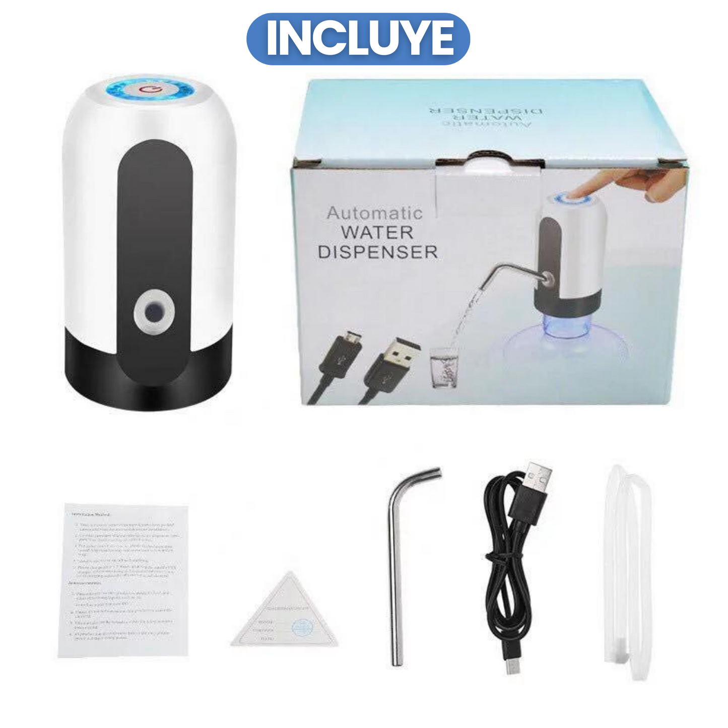 DISPENSADOR DE AGUA ELÉCTRICO RECARGABLE + ENVÍO GRATIS