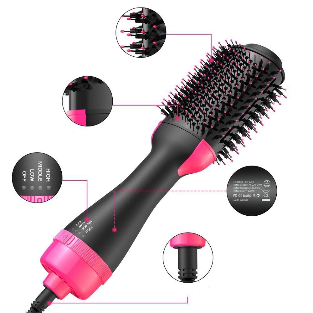 Escova e Secadora de Cabelo Multifuncional Feminina