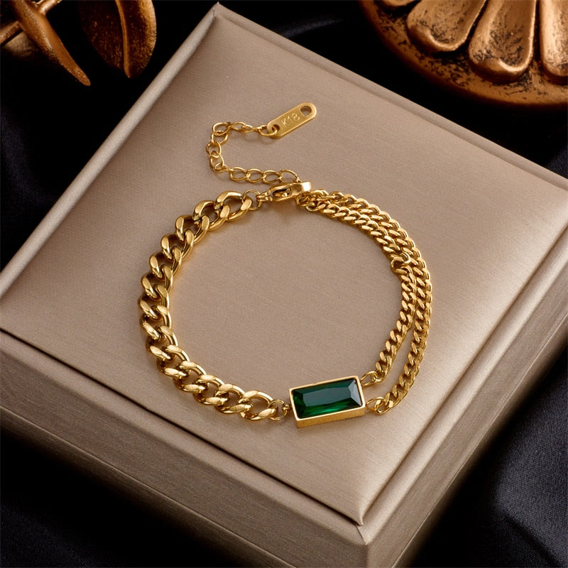 Pulseira Dourada Moda Elegância