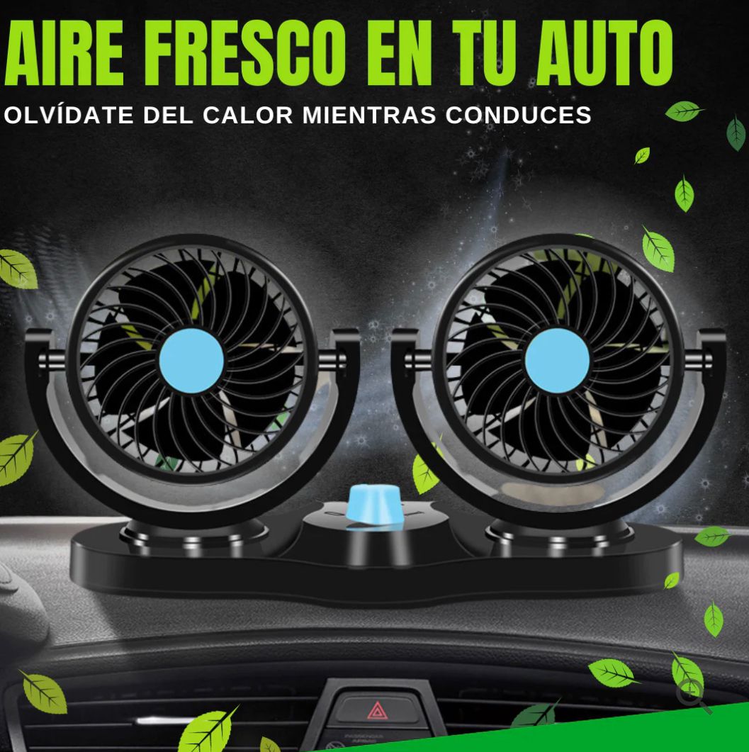 Ventilador De Doble Cabeza Para Vehículo 🚗¡Único En El Mercado!