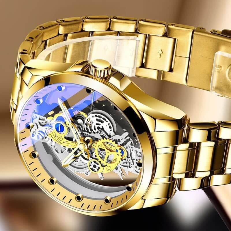 Relógio Masculino de Luxo | Golden Max - Transparente