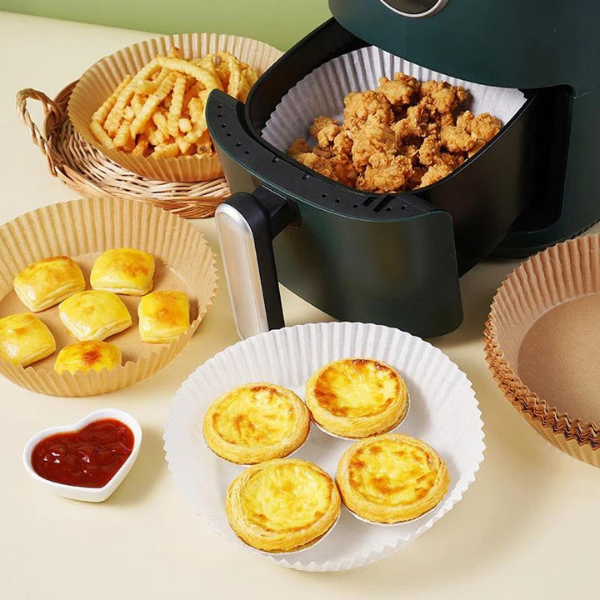 MOLDES EN PAPEL PERGAMINO PARA AIR FRYER X100 UNIDADES + ENVÍO GRATIS
