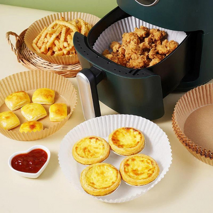 MOLDES EN PAPEL PERGAMINO PARA AIR FRYER X100 UNIDADES + ENVÍO GRATIS