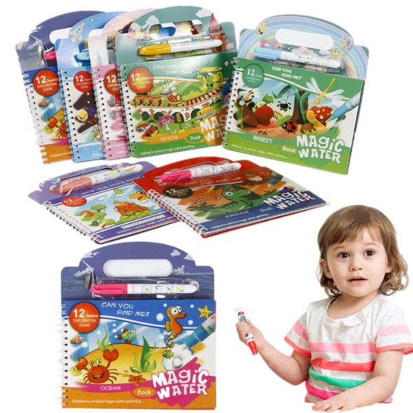 LIBRO MÁGICO DE AGUA PARA COLOREAR + ENVÍO GRATIS