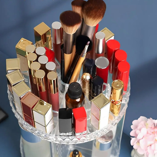 Organizador De Maquillaje Giratorio 💅🏻 ¡Ideal Para Ti!