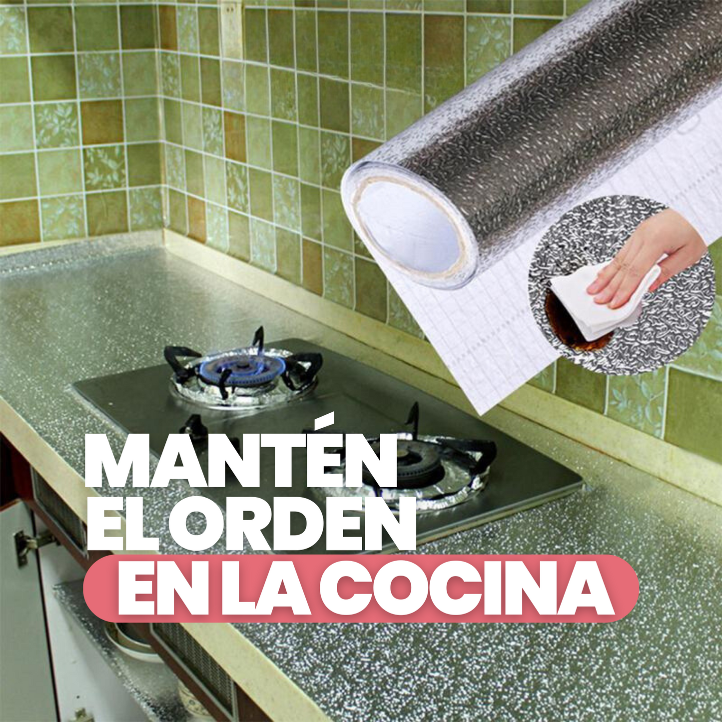 Papel aluminio adhesivo de cocina + Envío gratis + Promo