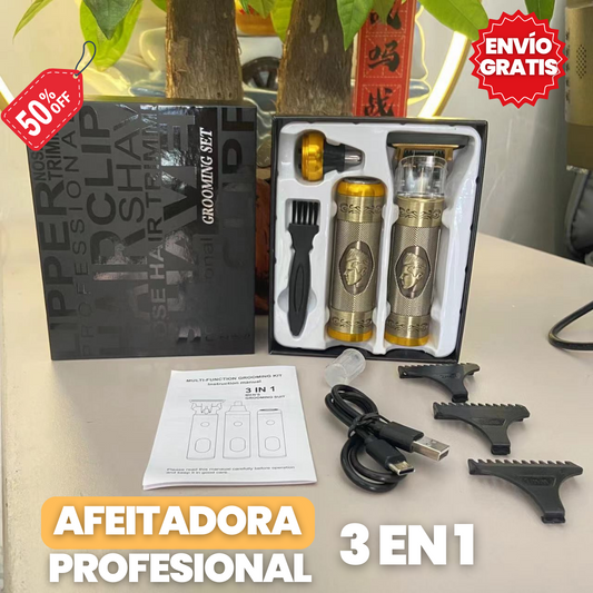 COMBO DE AFEITAR PROFESIONAL 3 EN 1 + ENVÍO GRATIS