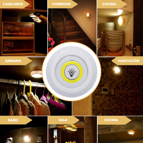 LUCES LED INALAMBRICAS X3 | SIN INSTALACION | MANDO A DISTANCIA | ALTA INTENSIDAD + ENVÍO GRATIS