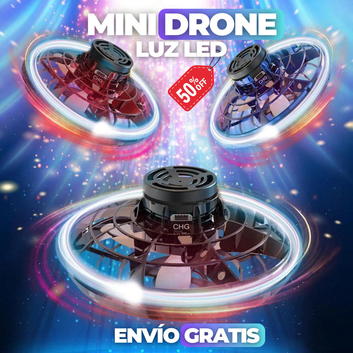 MINI DRONE CON LUZ LED + ENVÍO GRATIS + OFF 50%