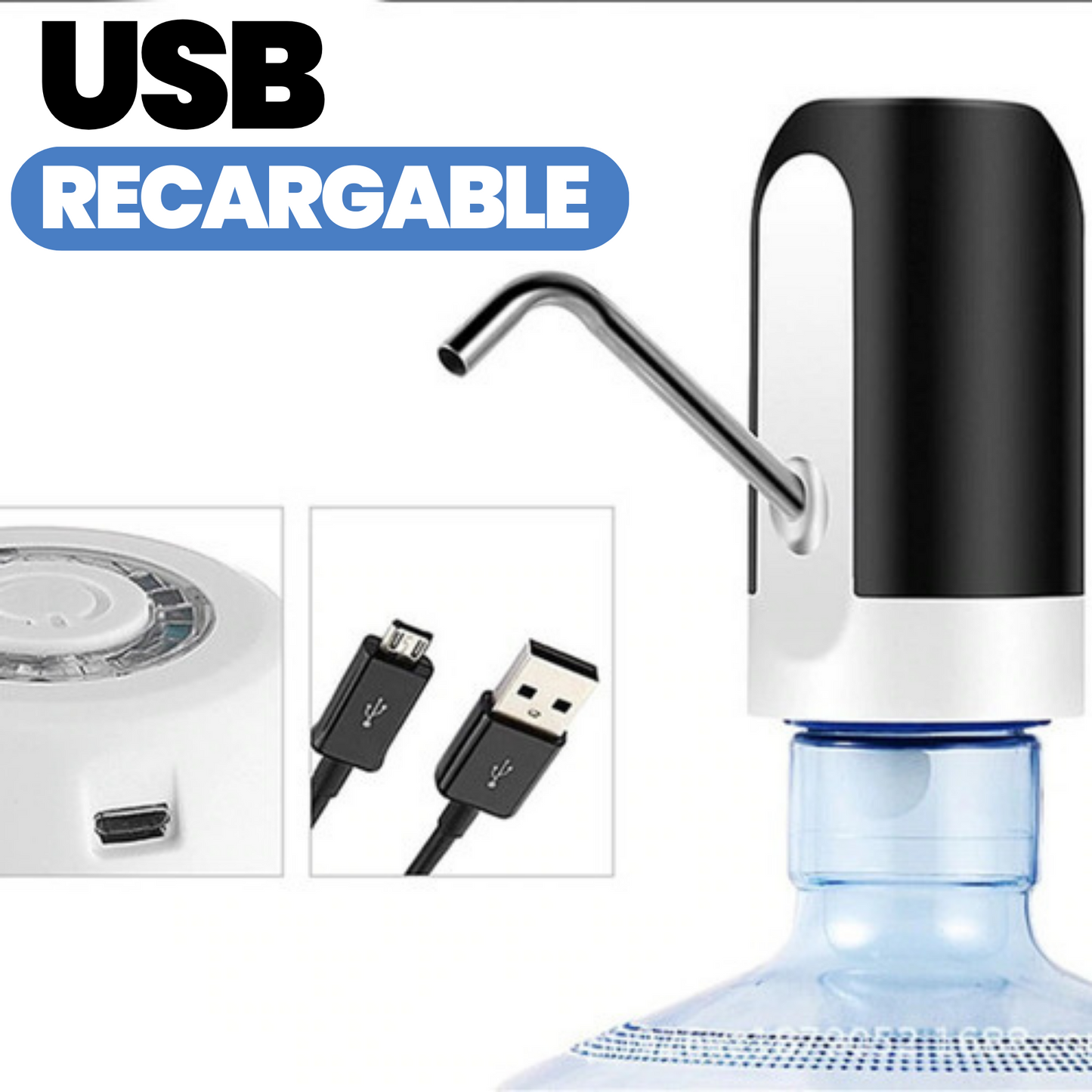 DISPENSADOR DE AGUA ELÉCTRICO RECARGABLE + ENVÍO GRATIS