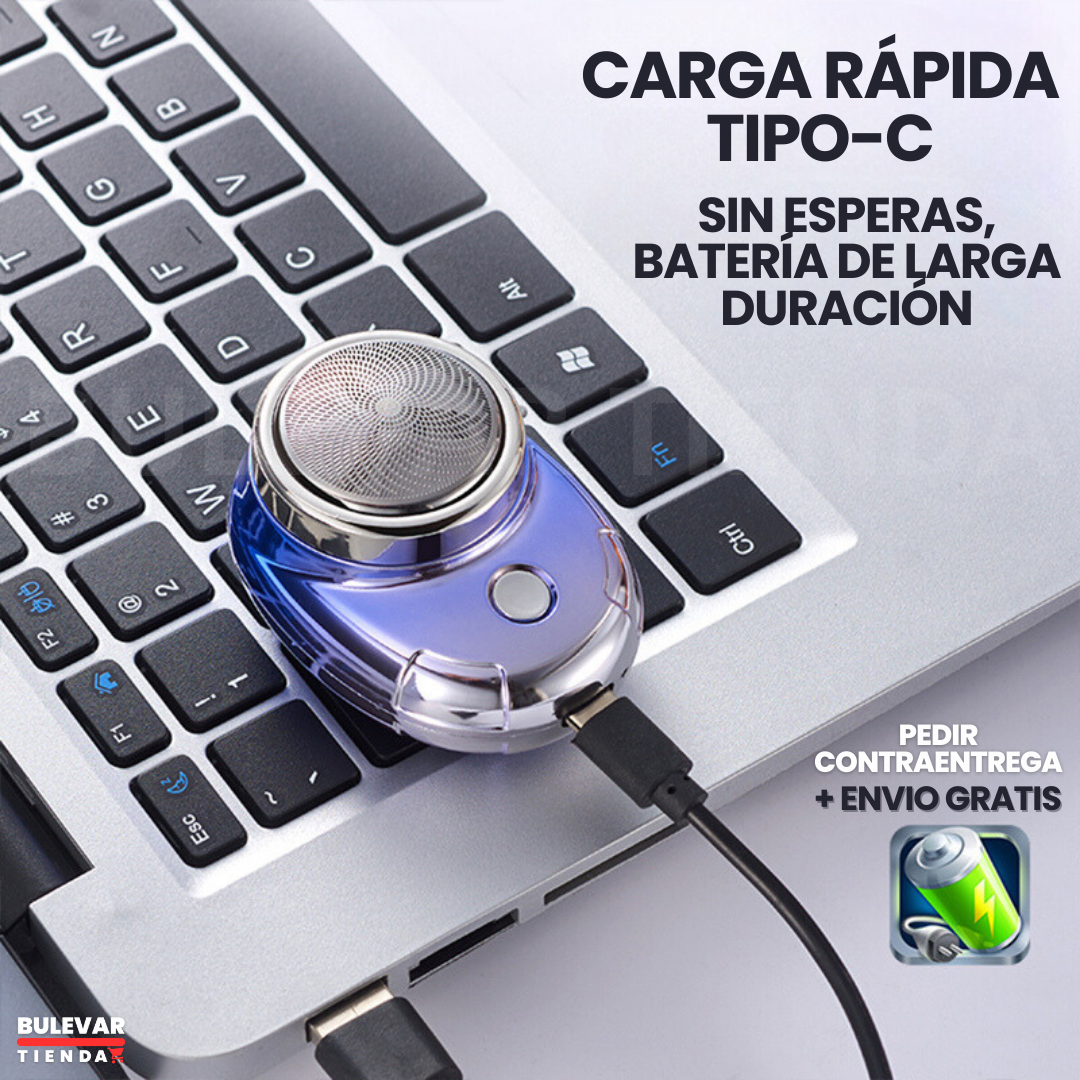 Mini Afeitadora Eléctrica USB de Larga Duración