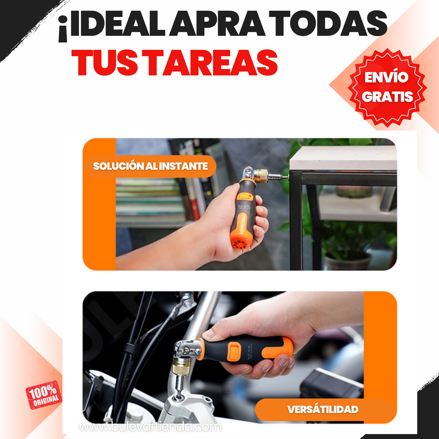 DESTORNILLADOR DE TRINQUETE 10 EN 1 + ENVÍO GRATIS
