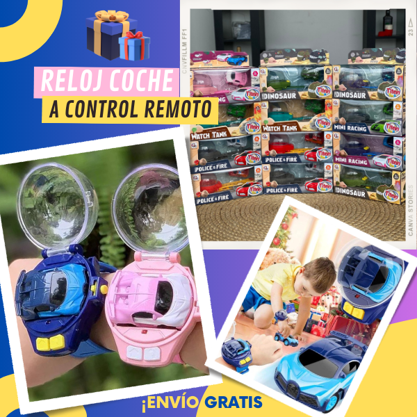 MINI RELOJ CARRO CONTROL REMOTO ELÉCTRICO NIÑOS + ENVÍO GRATIS