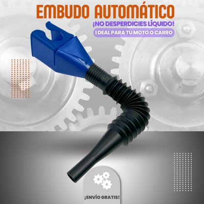 EMBUDO AUTOMÁTICO UNIVERSAL PARA GASOLINA + ENVÍO GRATIS