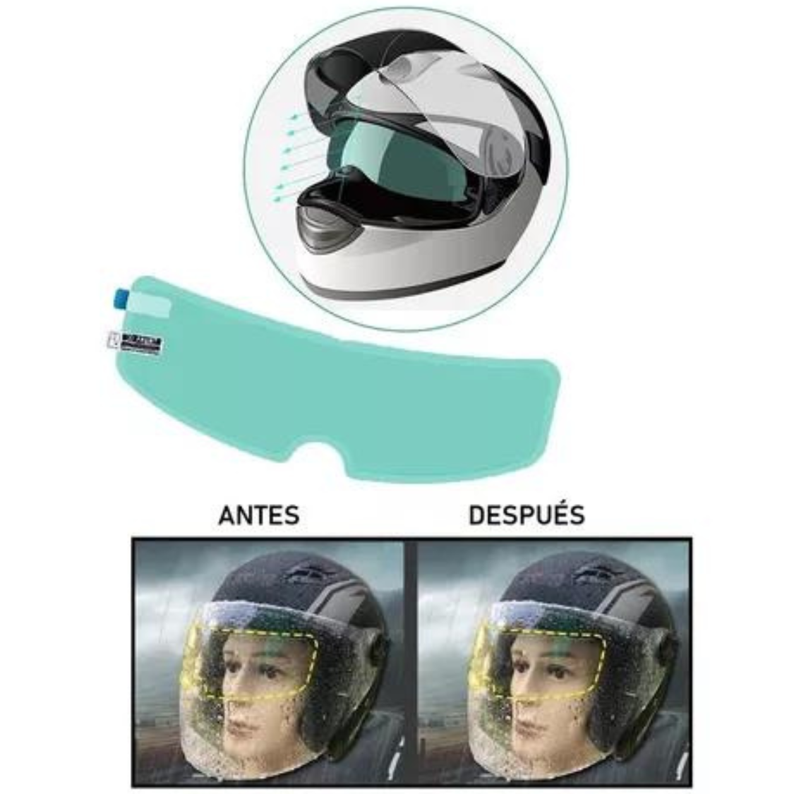 2X1 PELÍCULA ANTI-LLUVIA PARA CASCOS + ENVÍO GRATIS