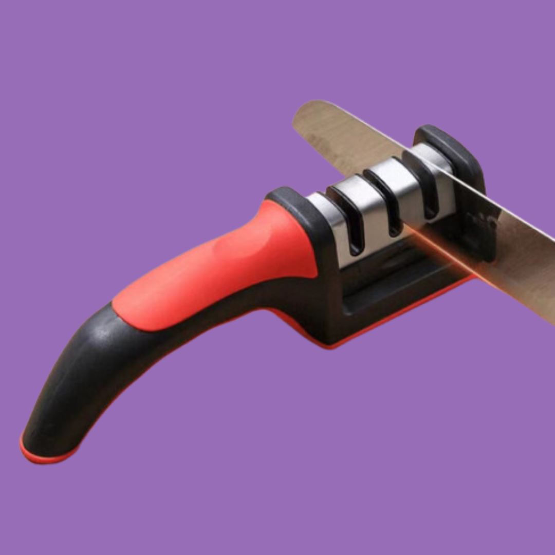 Afilador De Cuchillos Ergonómico Acero Inoxidable 3 Etapas