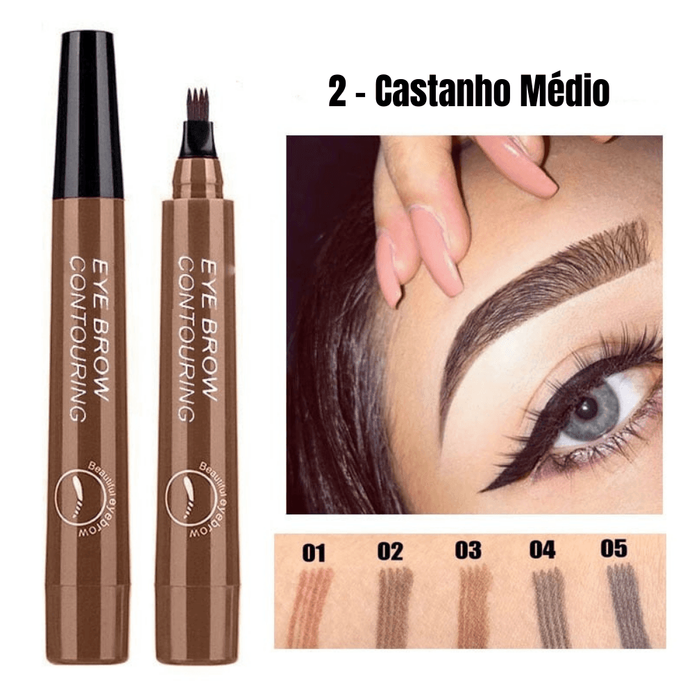 Caneta Delineadora de Sobrancelha à Prova D'água
