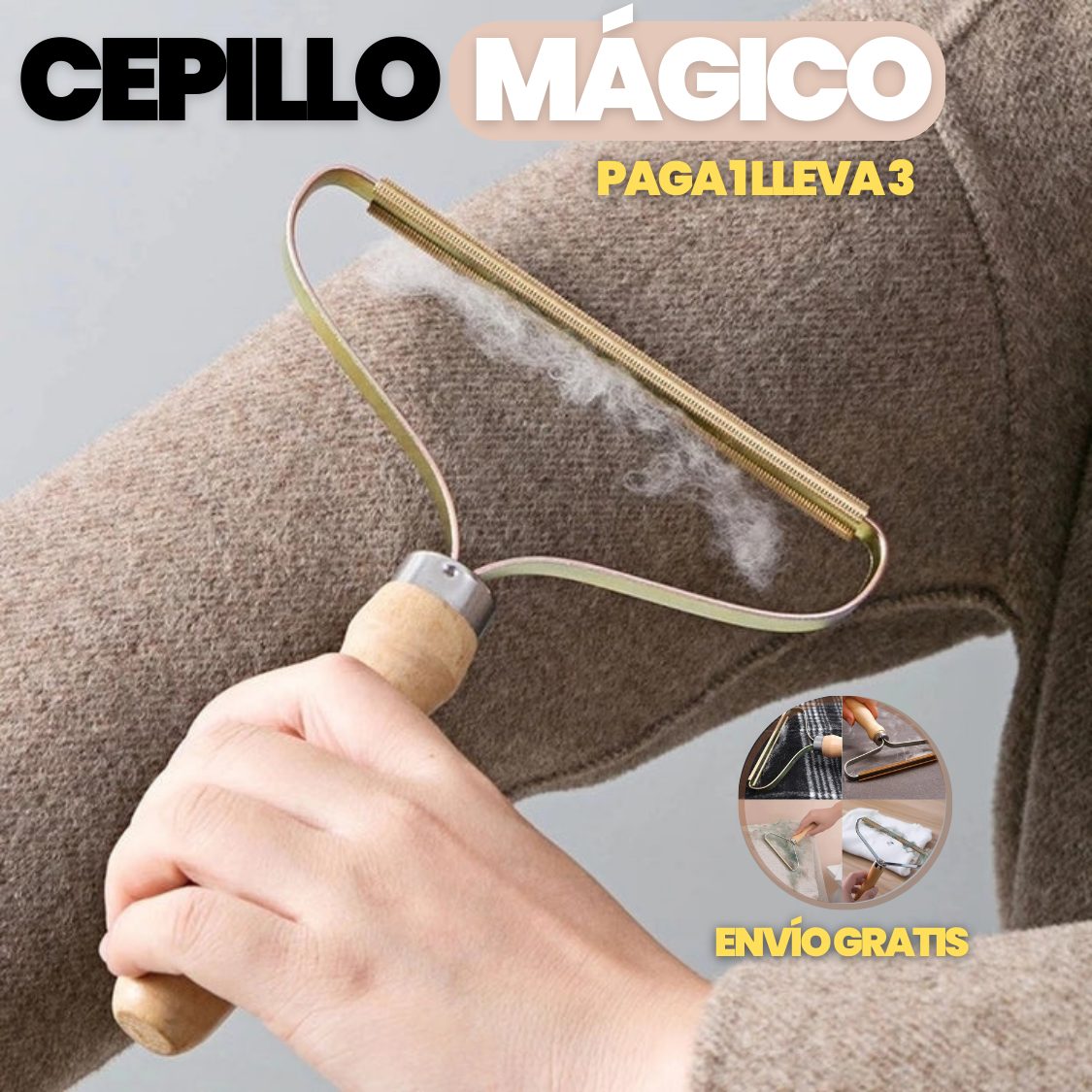CEPILLO MÁGICO REMOVEDOR 3X1 PAGAS 1 LLEVAS 3 + ENVÍO GRATIS