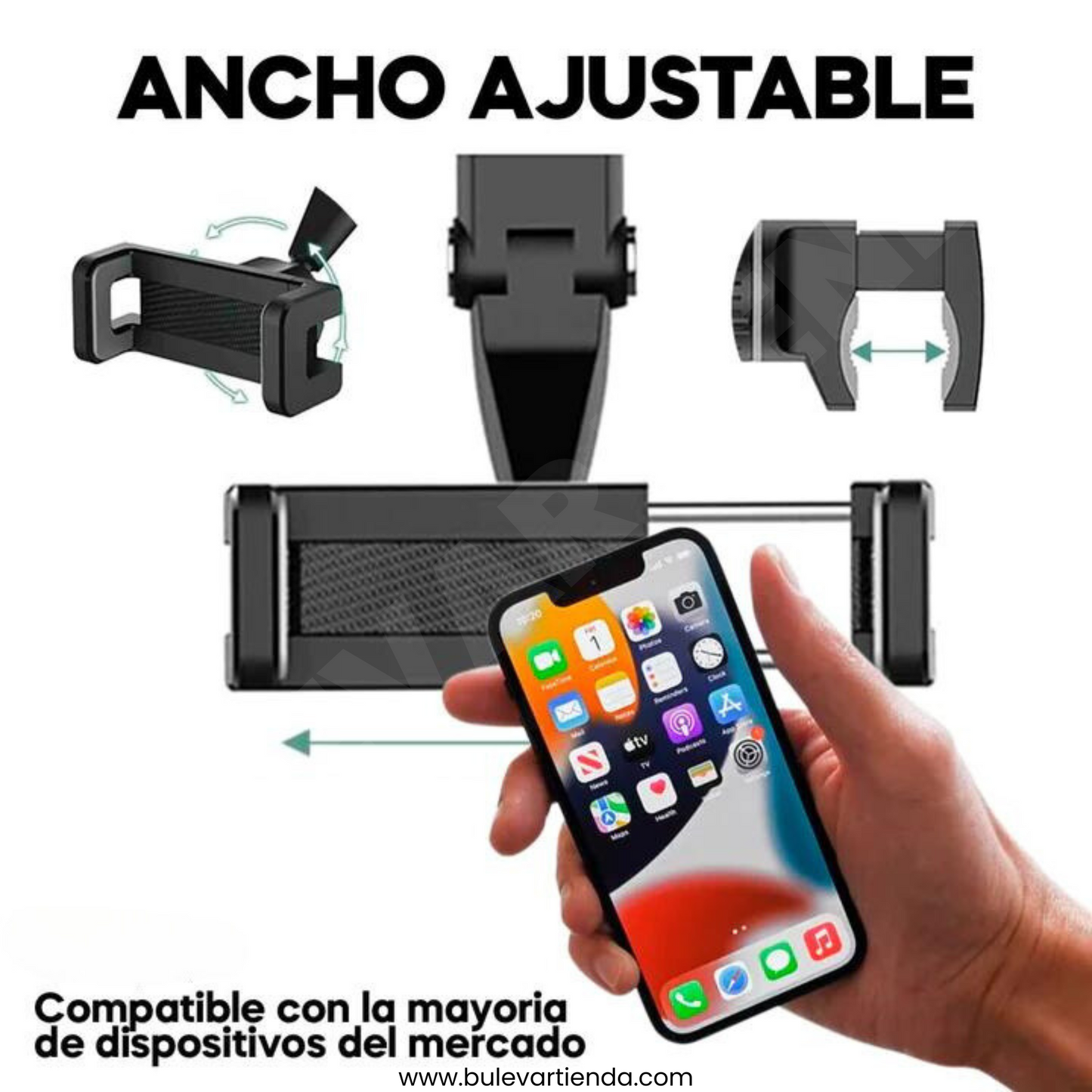 Soporte de teléfono para espejo Retrovisor 360 grados + Envío gratis