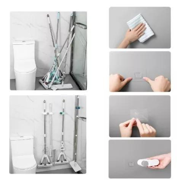 Soporte De Pared Para Escobas y Traperos