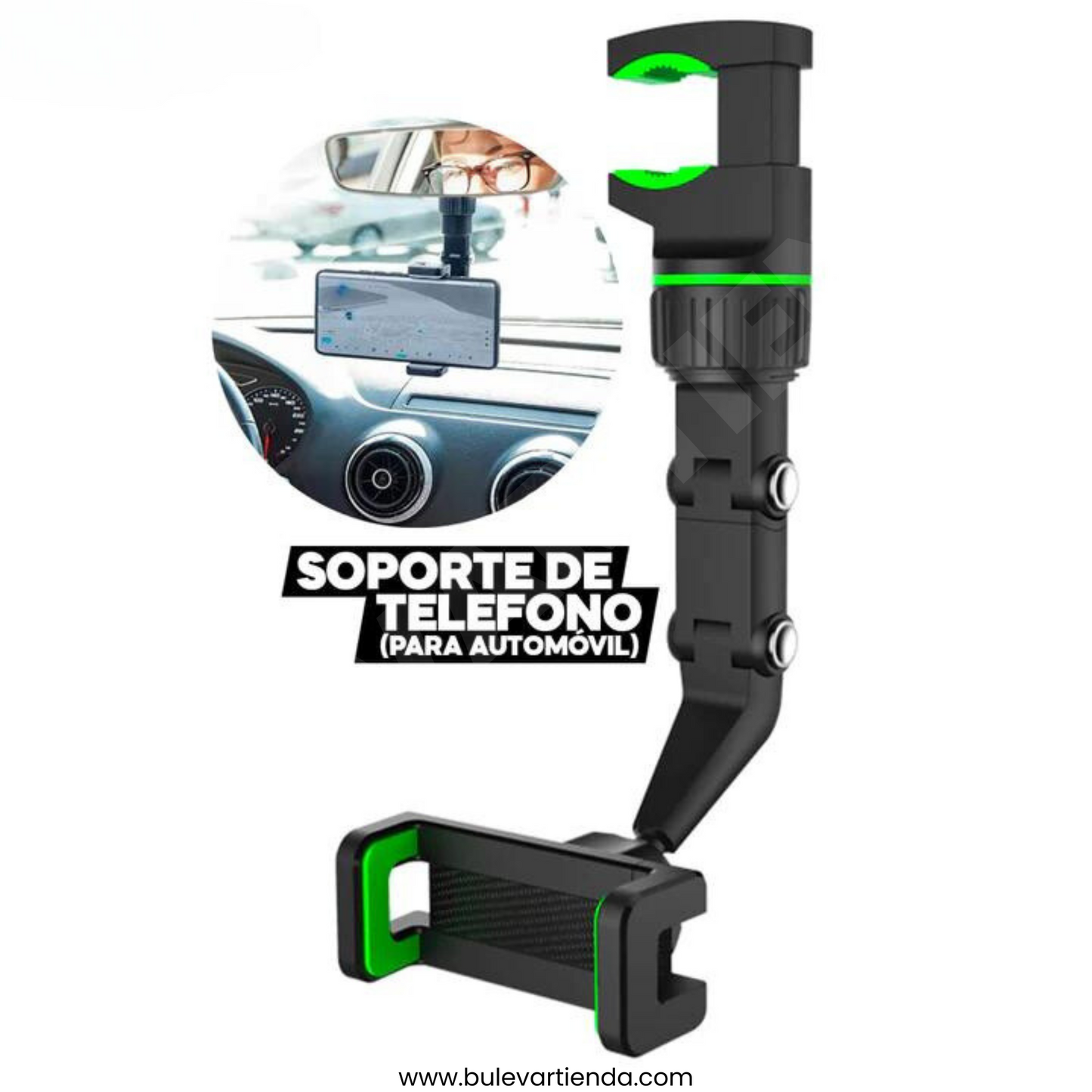Soporte de teléfono para espejo Retrovisor 360 grados + Envío gratis