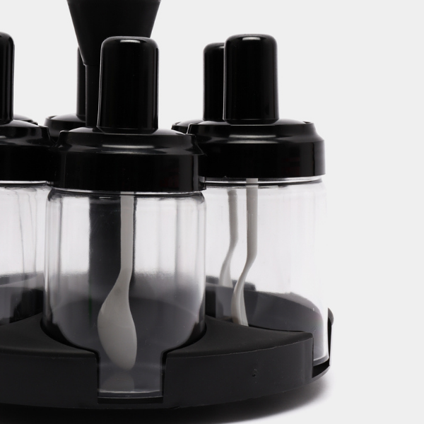 ORGANIZADOR DE CONDIMENTOS X6 UND +BASE GIRATORIO + ENVÍO GRATIS