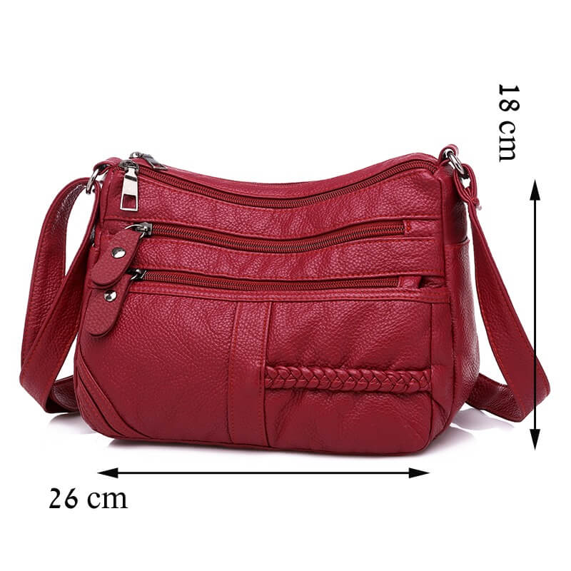 Bolsa Transversal Feminina Modelo Miss Elegant Vermelho