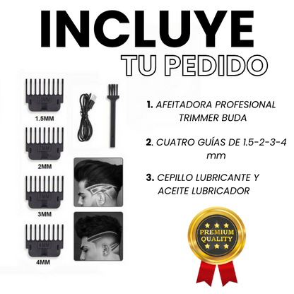 Máquina Barbera Buda Trimmer® Profesional Recargable + PROMO🎁