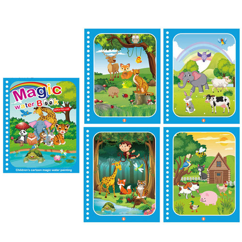 Libro Mágico De Dibujo De Agua  ¡MEJORE EL DESARROLLO DE SU HIJO!📕📗📘