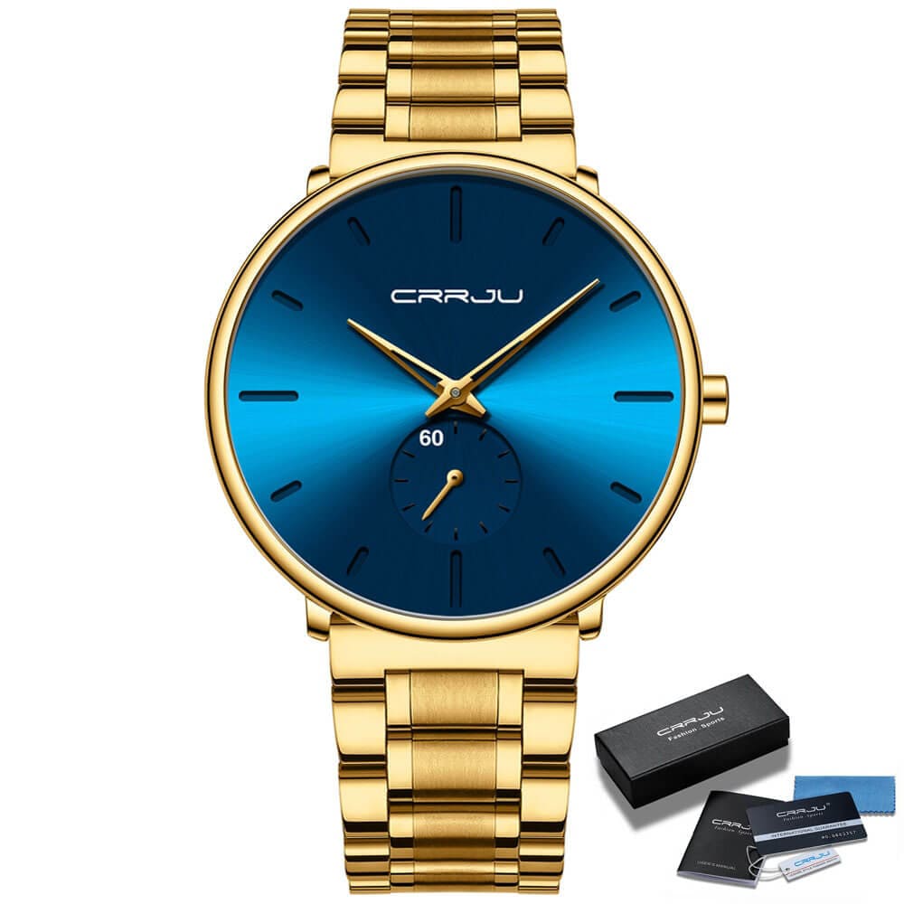 Relógio Minimalista Dourado | Ouro Luxo