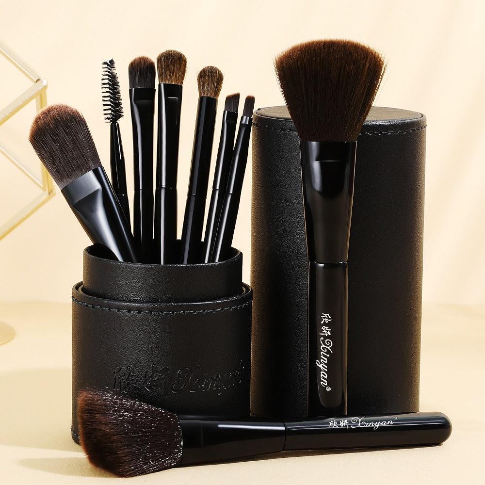 Kit Pincel de Maquiagem 9 Unidades Profissional
