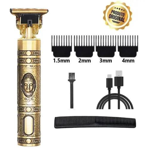Máquina de Cortar Cabelo e Barba Elétrica e Portátil USB - Titanium Premium