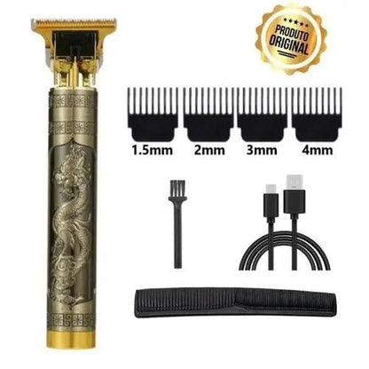 Máquina de Cortar Cabelo e Barba Elétrica e Portátil USB - Titanium Premium