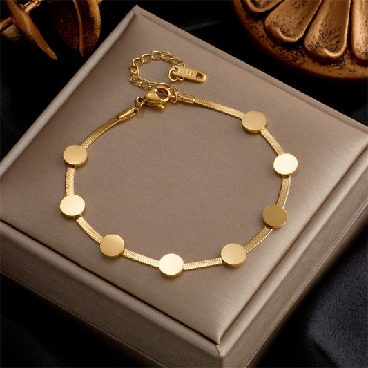 Pulseira Dourada Moda Elegância
