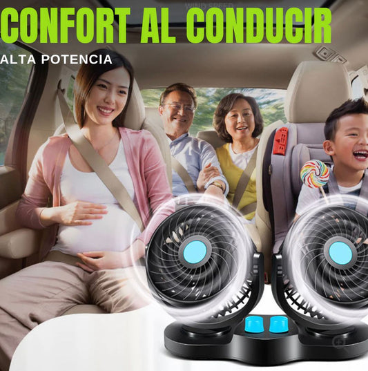 Ventilador De Doble Cabeza Para Vehículo 🚗¡Único En El Mercado!