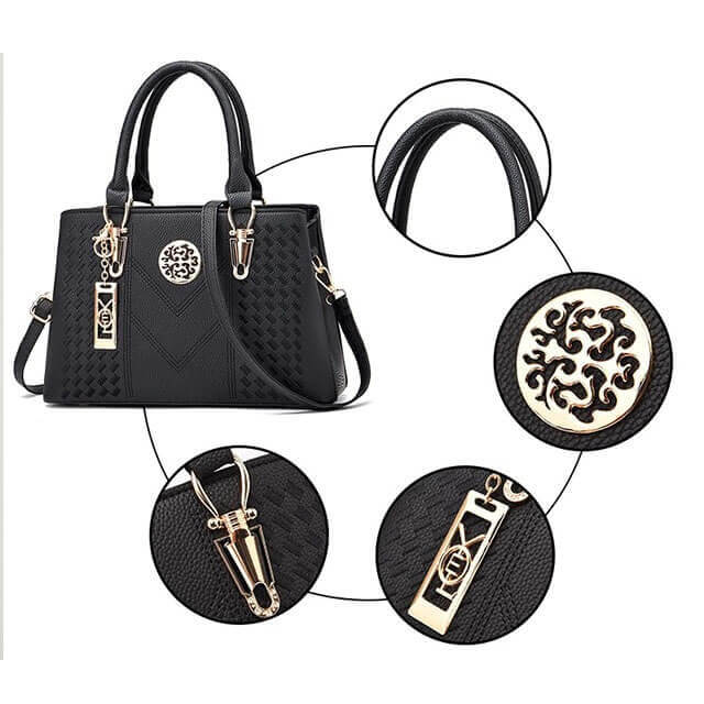 Bolsa Transversal Feminina Modelo Fashion Queen Preto