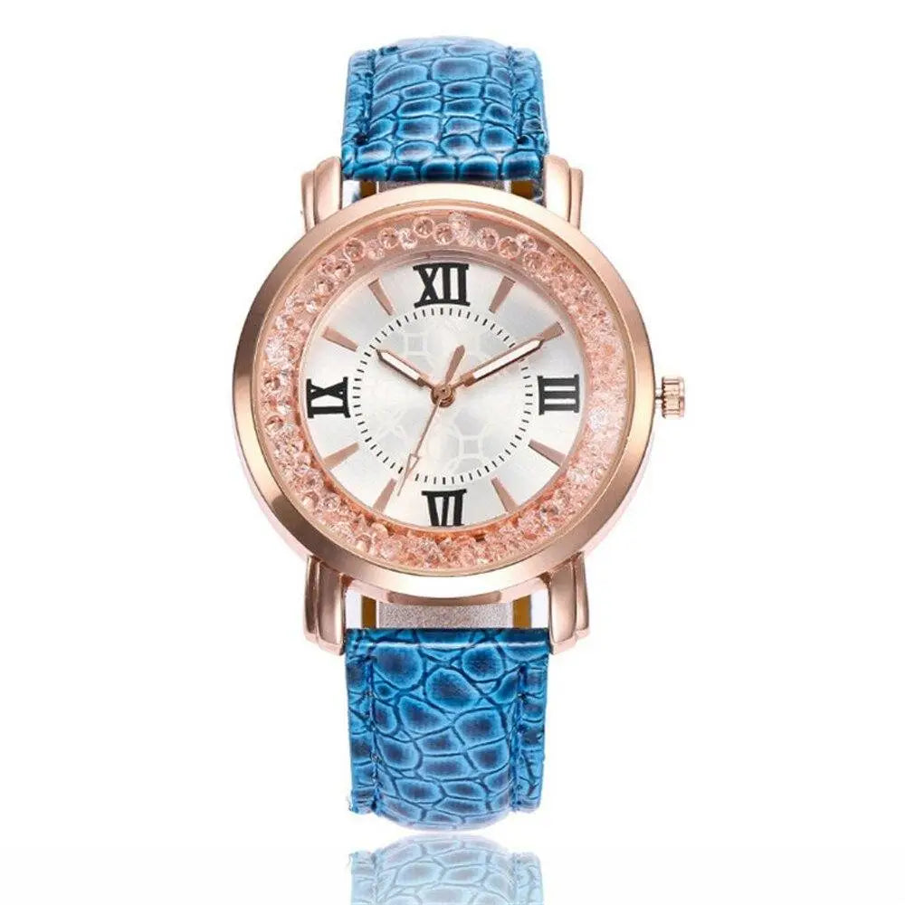 Relógio Feminino de Couro Moda Luxo