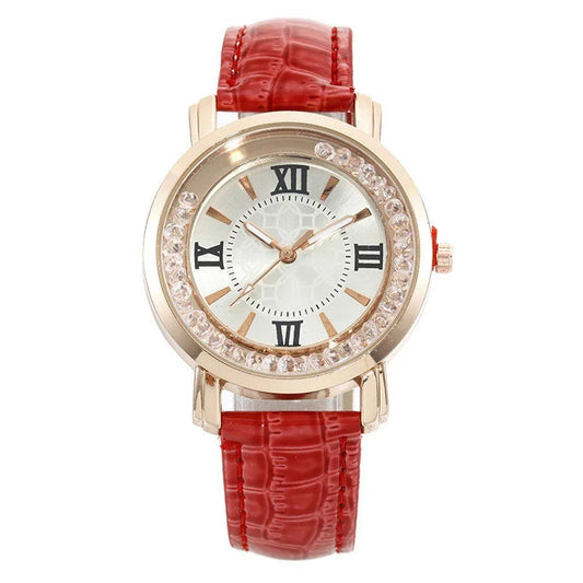 Relógio Feminino de Couro Moda Luxo