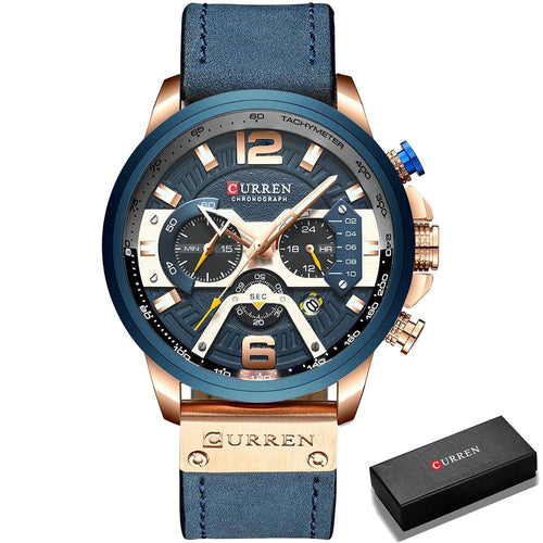 Relógio de Couro | Brand Fashion - Aço Inoxidável