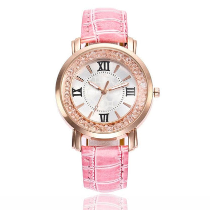 Relógio Feminino de Couro Luxo Elegante
