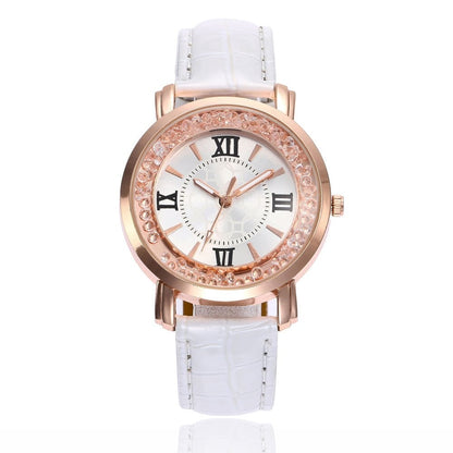 Relógio Feminino de Couro Luxo Elegante