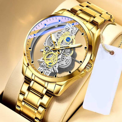 Relógio Masculino de Luxo | Golden Max - Transparente