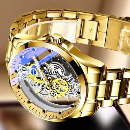 Relógio Masculino de Luxo | Golden Max - Transparente