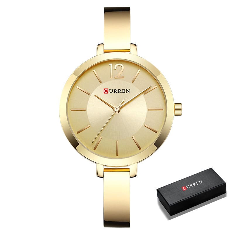 Relógio Feminino de Luxo Dourado | Golden Lady